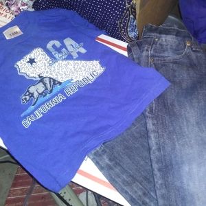 Kids California t shirt and PD&C jeans